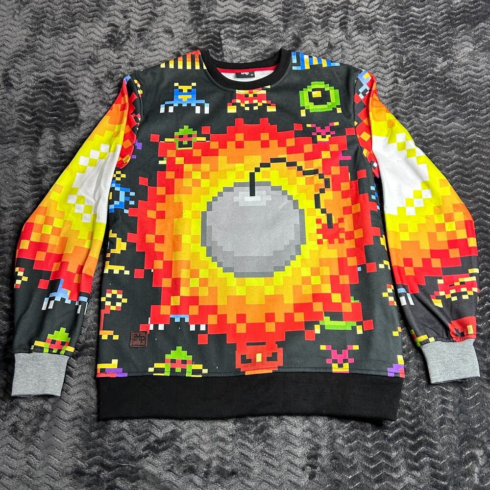 Imperious IMP Colorful Pixel Graphic Crewneck Sweatshirt Men's Size Medium